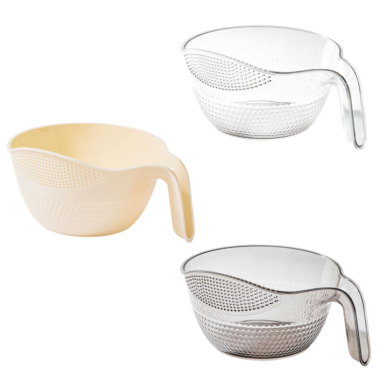 Rice Washing Colander Kitchen Gadgets Household Portable Rice Washing Basket Clear
