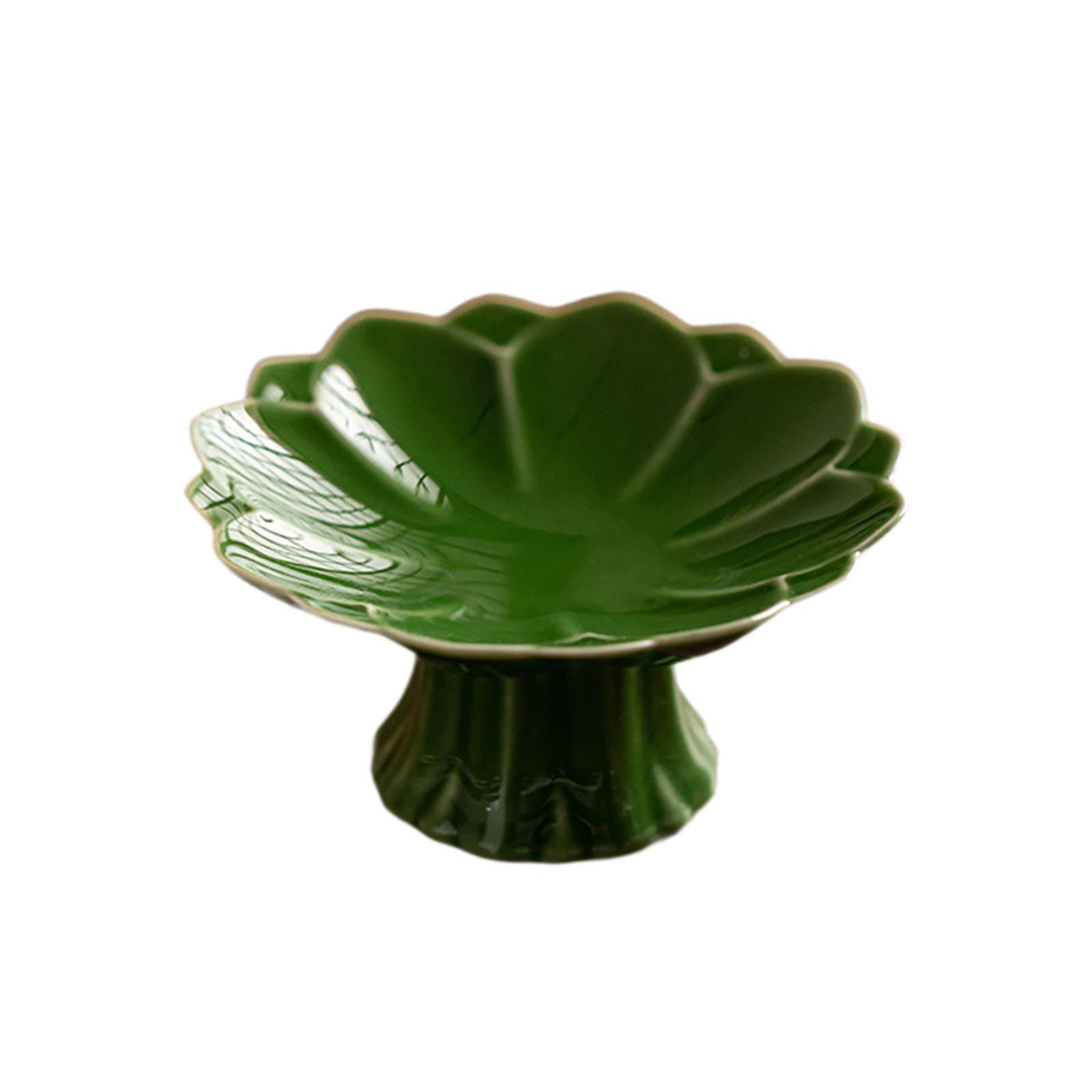 Ceramic Footed Fruit Bowl Small for Breads Snacks Countertop