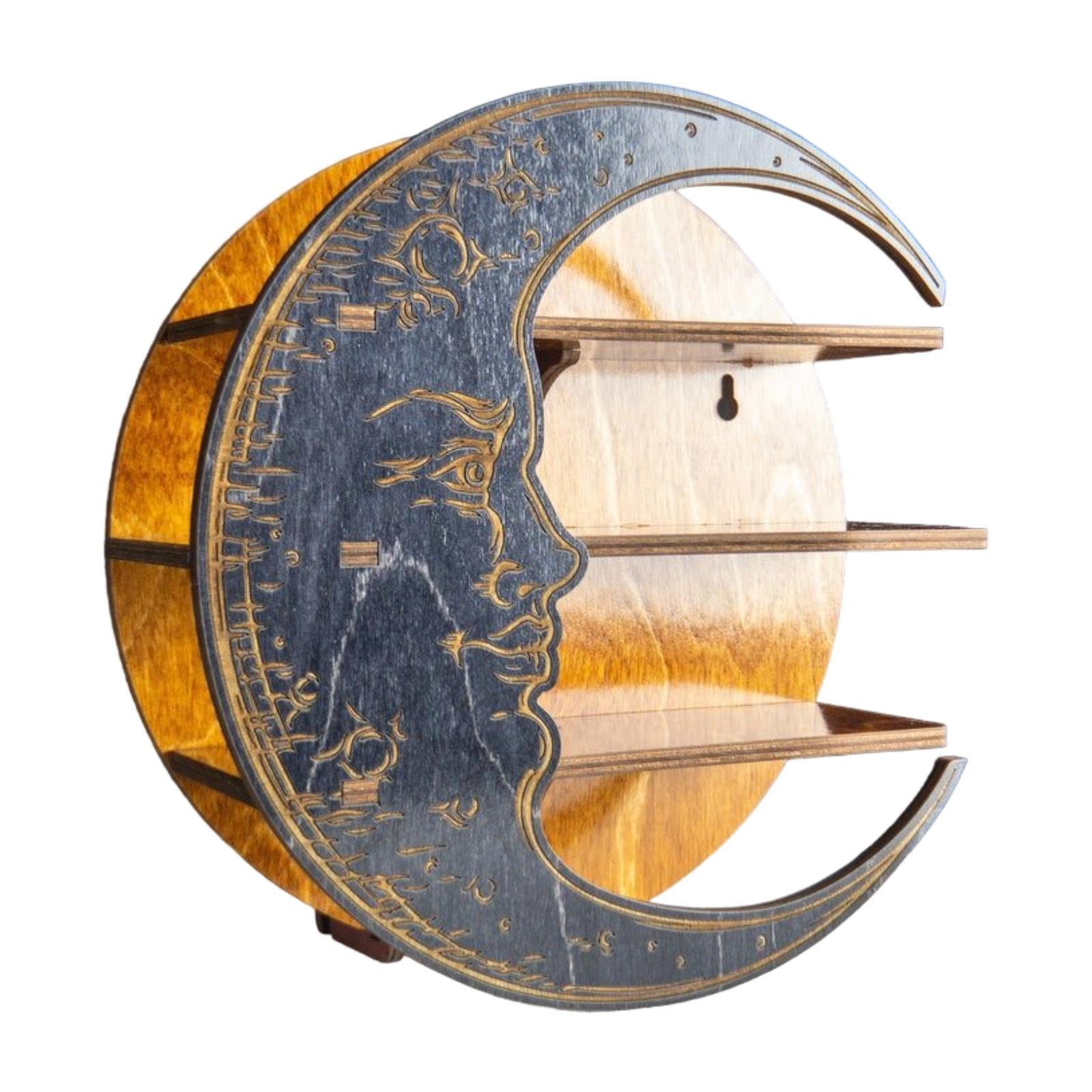 Wooden Moon Shelf
