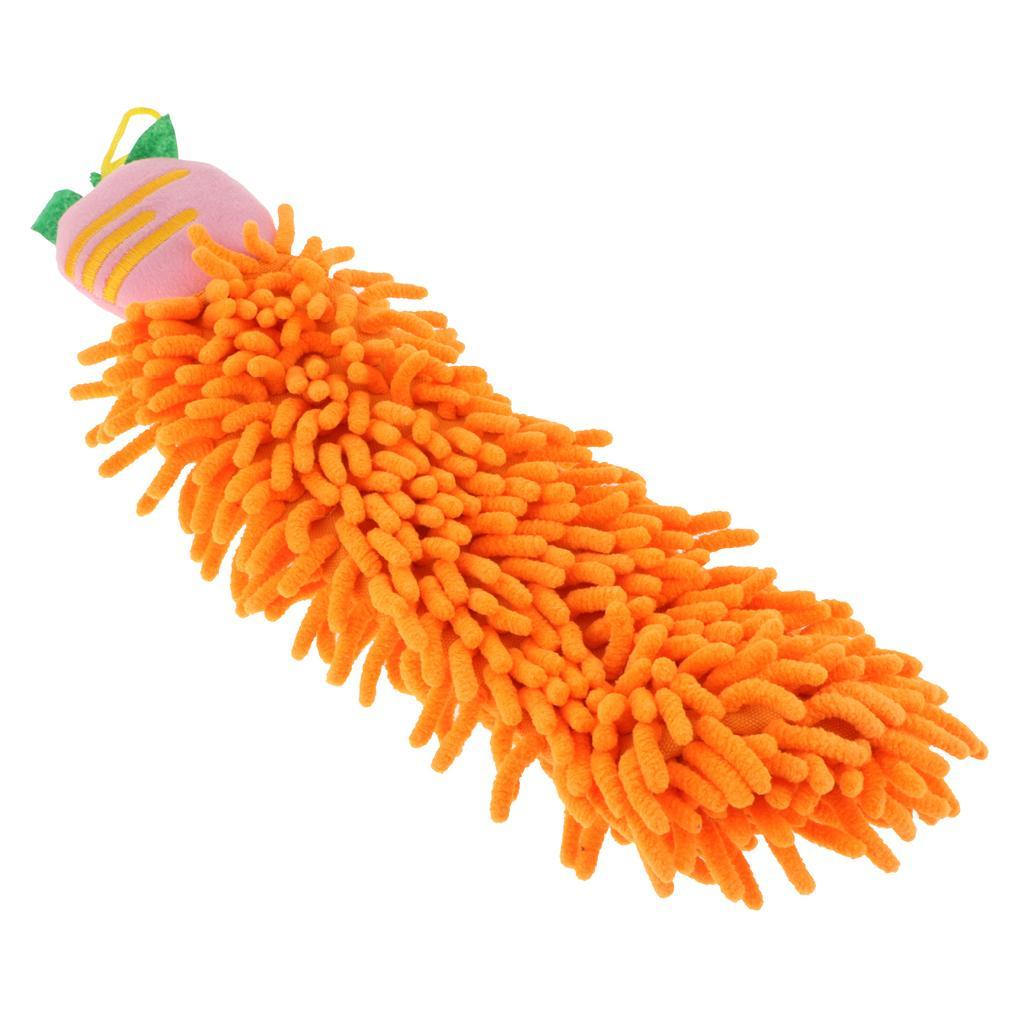 Microfiber Hand Towel Kitchen Sanitary Bath Towel Cartoon Head Orange