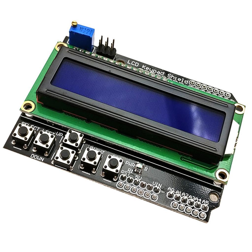 1 Pc 16x2 Character LCD Display Module LCD Keypad Shield Blue Backlight