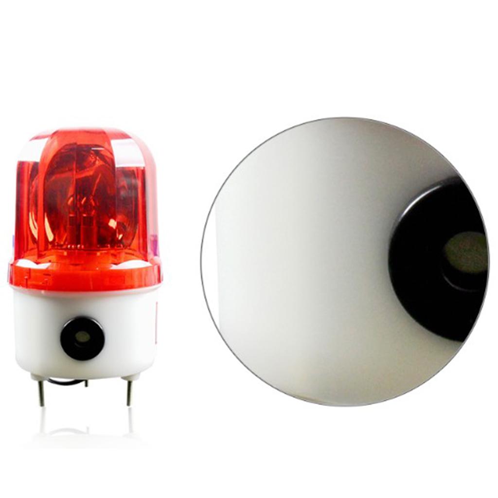 1pc LED Rotary Warning Light AC220V Rotating Emergency Lighting Alarm 110db red