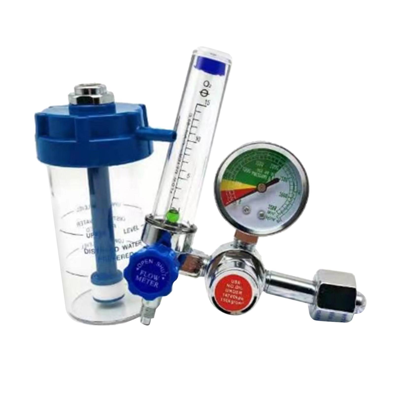 Zinc Alloy Oxygen Pressure Reducer Regulator Flowmeter Gauge Inhalator