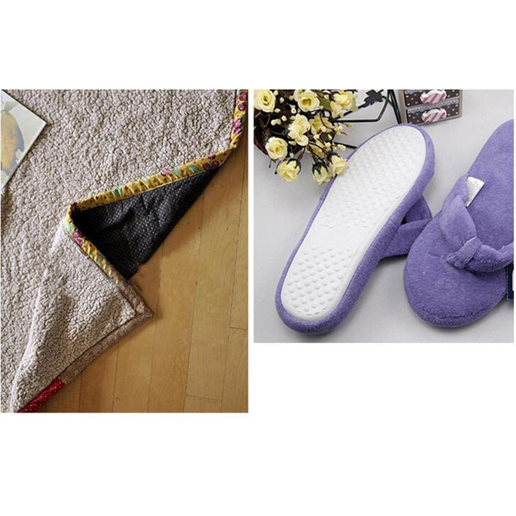 2x100x150cm Antislip Vinyl Non Slip Fabric Nonskid Rubber Fabric Black