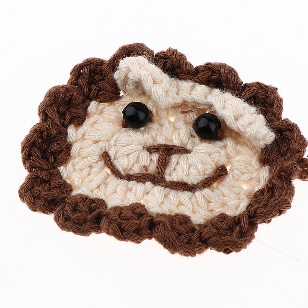 2pcs Dessin Animé Mignon Tête De Lion Crochet Fleur