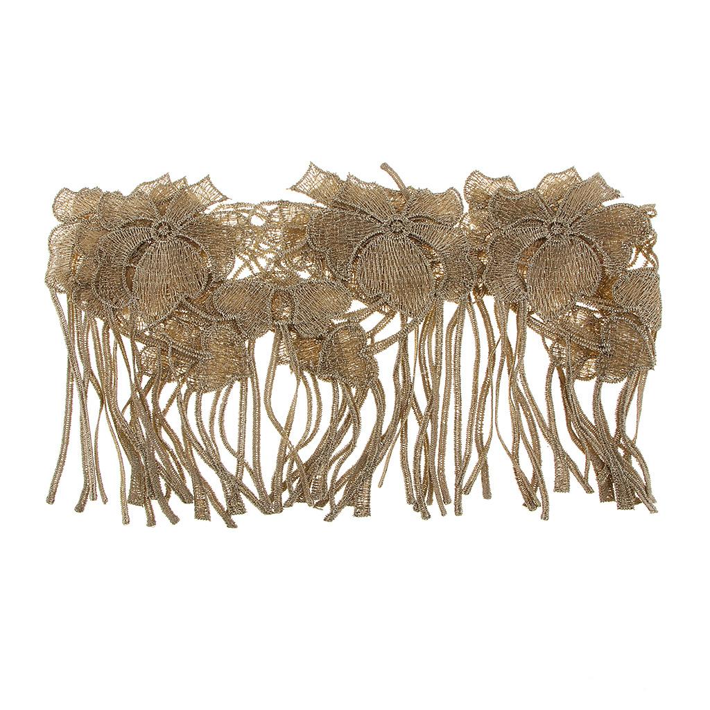 1 Yard Lace Tassel Trim Crochet Applique Embroidered Sewing Craft Accessory