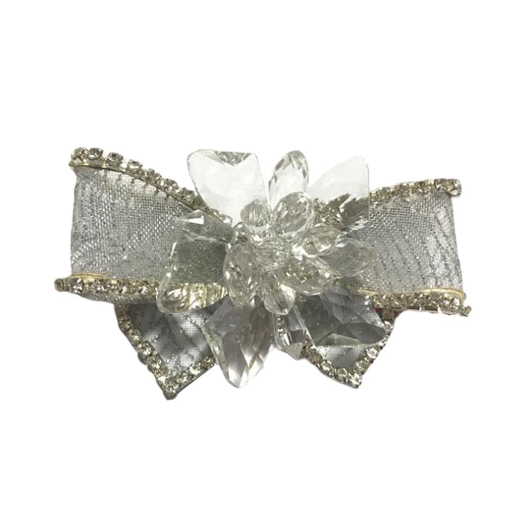 Bowknot Rhinestone Patch Applique Crystal Bridal Shoe Patch DIY Crafts Small