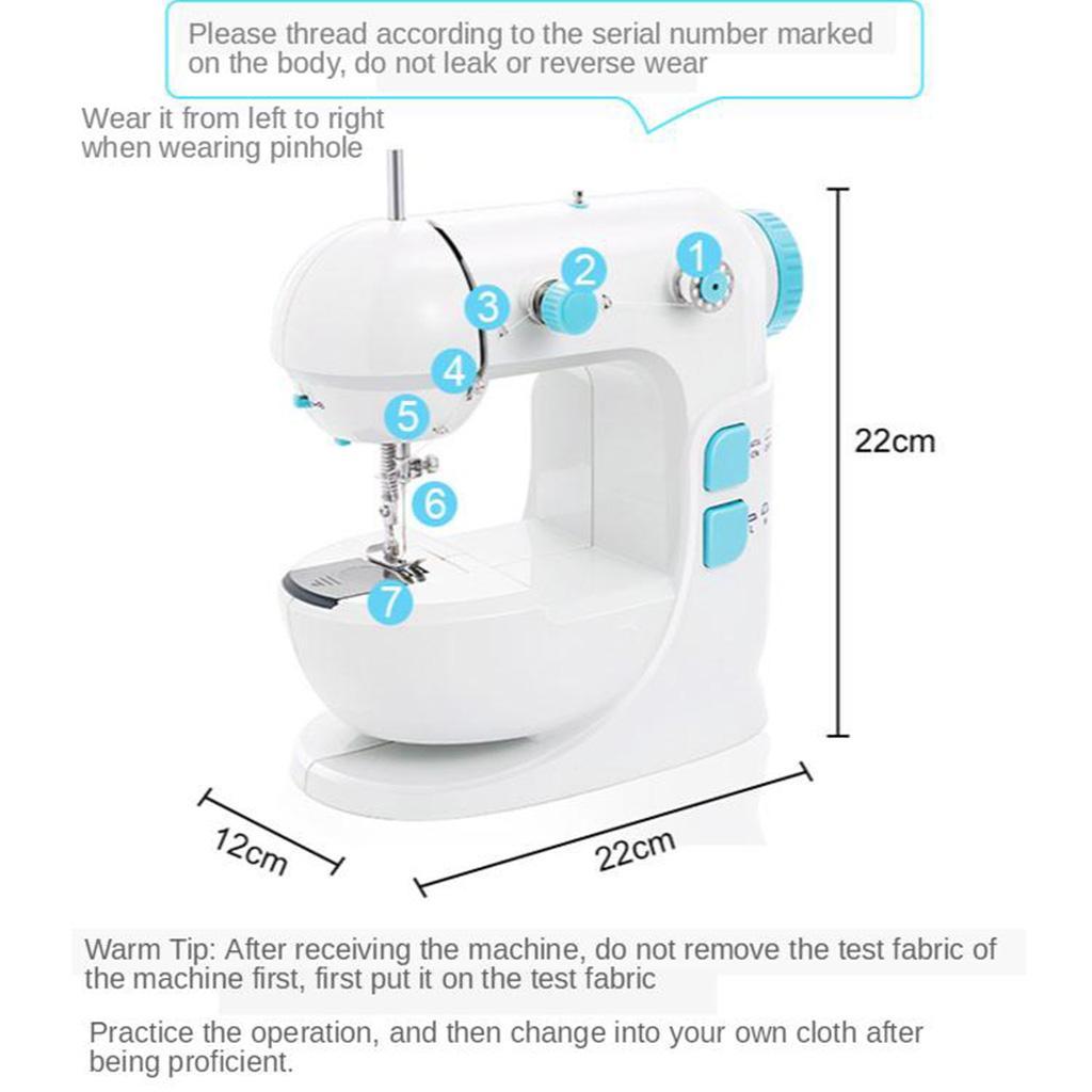 Machine Electric MultiFunctional Automatic Desktop Sewing Machine 12X22x22cm