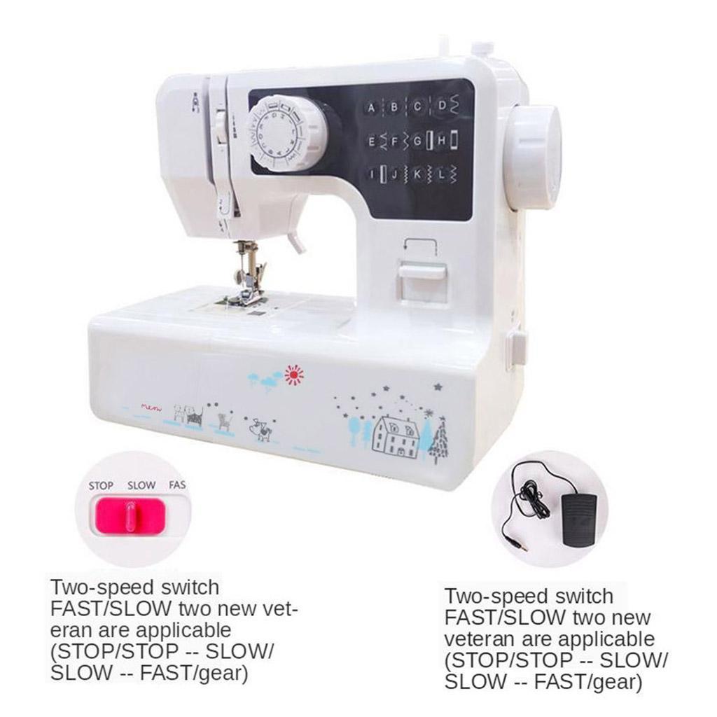 Mini Household Sewing Machine Electric Automatic Double-line Sewing Black