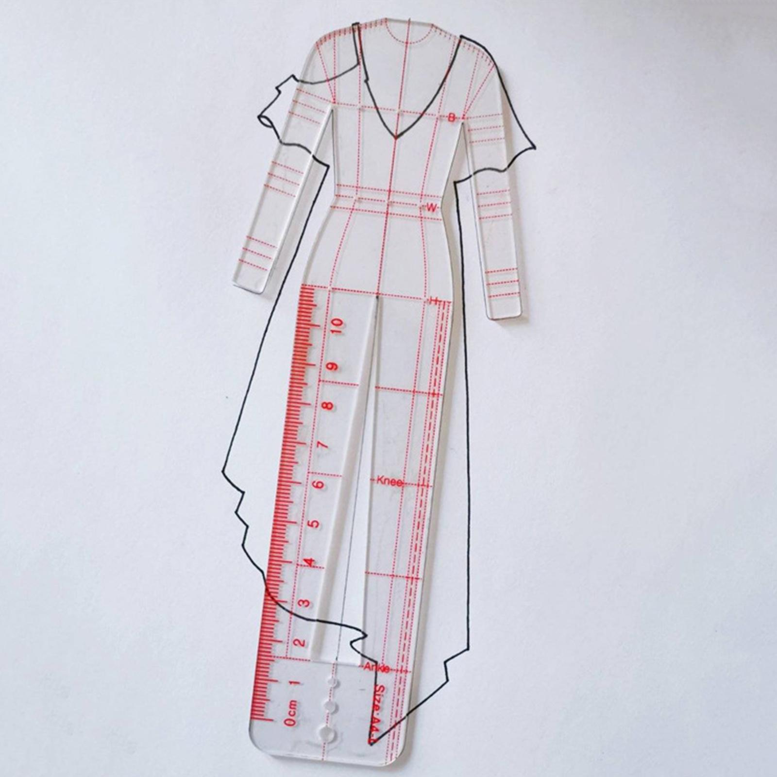 16x Fashion Drawing Ruler Set Figure Drawing Template Fashion Design Sketch