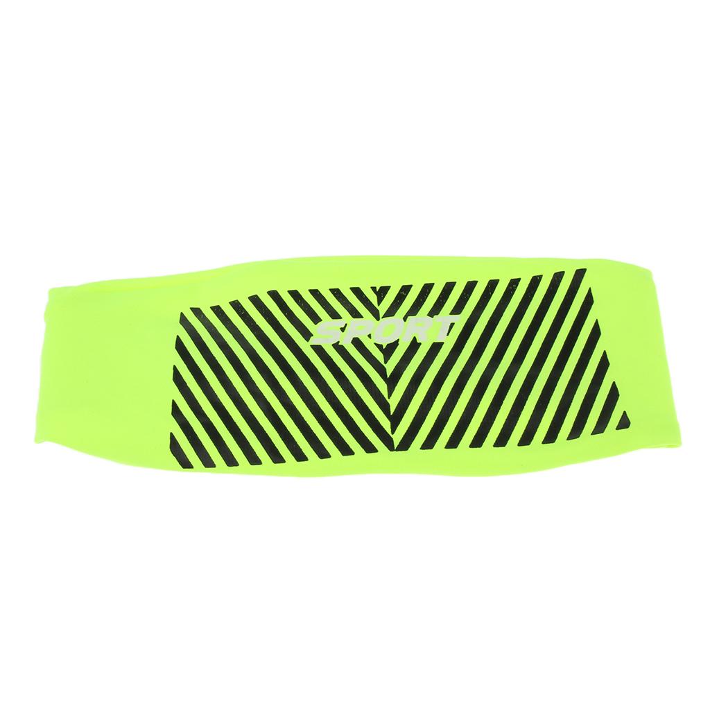 Sport Elastic Sweatband Sweat Moisture Wicking Absorbing Headband Green