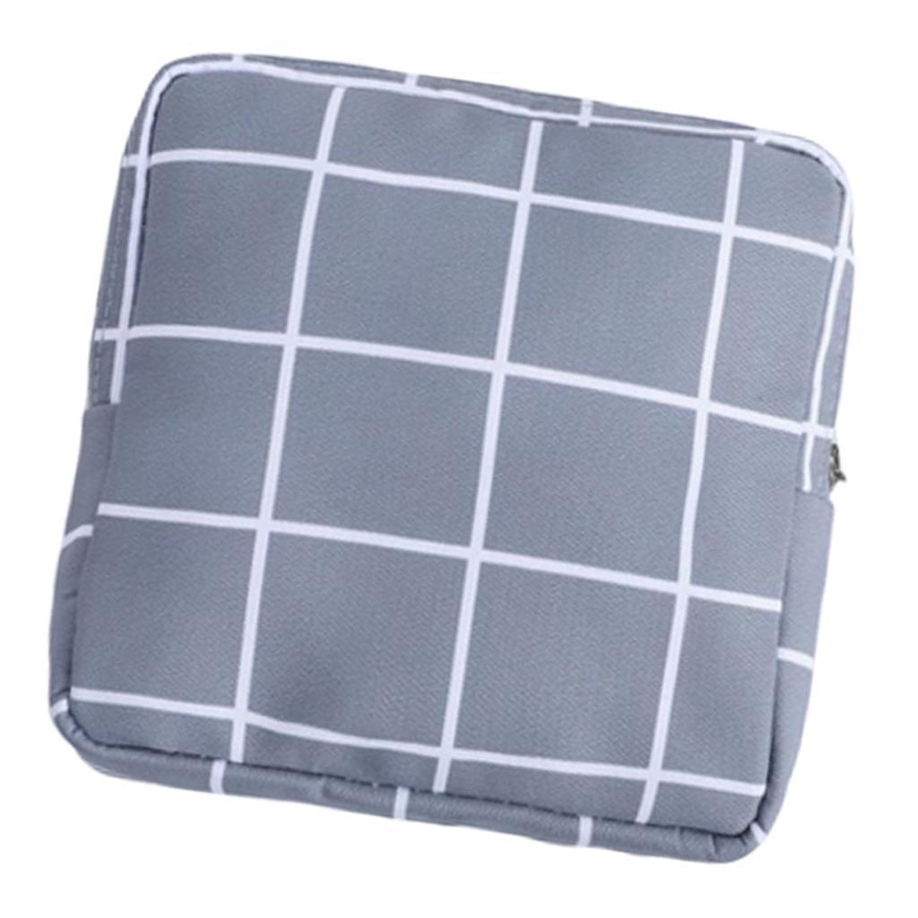 Sanitary Napkins Bag Zipper Tampons Collect Bags Pouch Organizer Gray