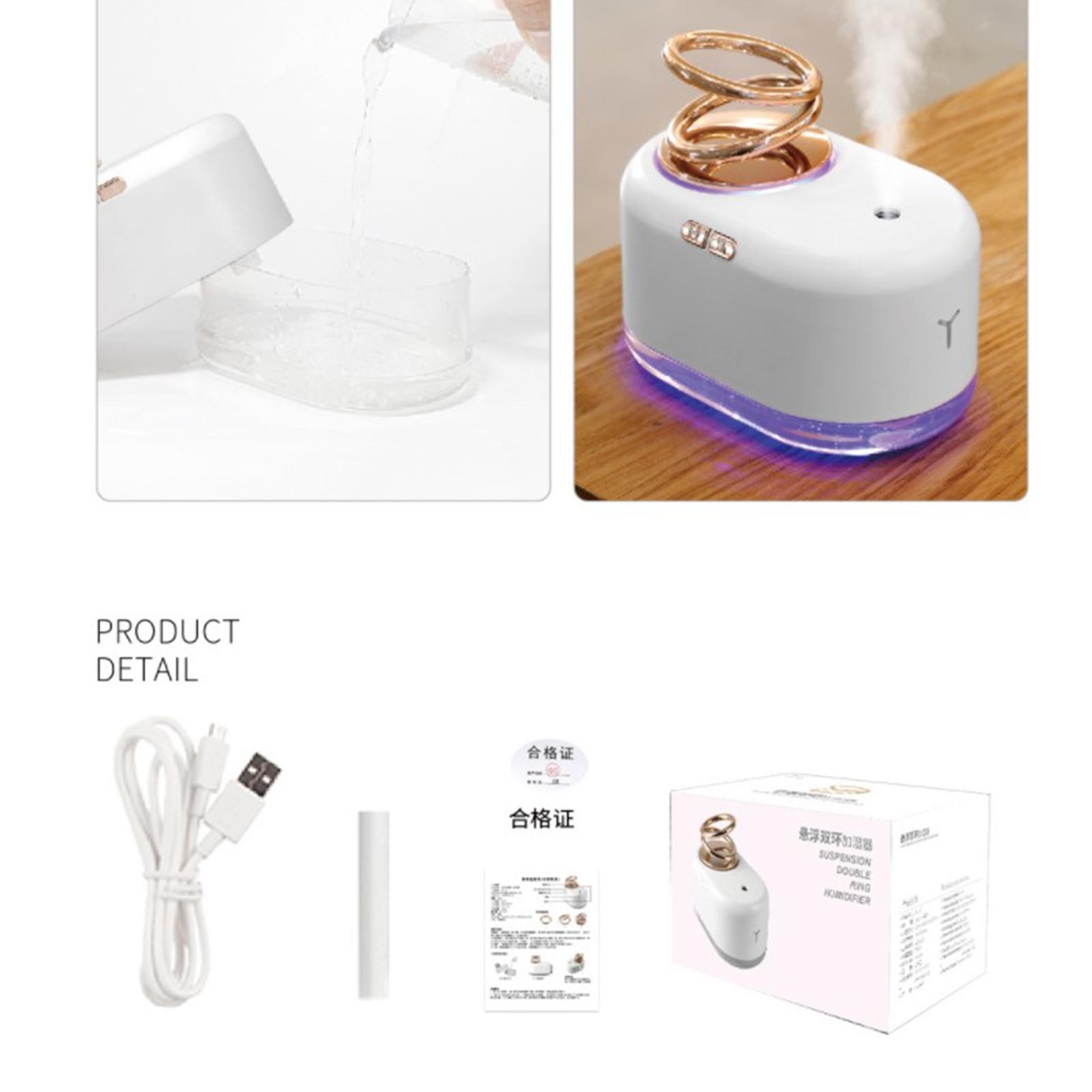 LED LIGHT UP Air Oil Aroma Diffuser Humidifier Essential Purifier White