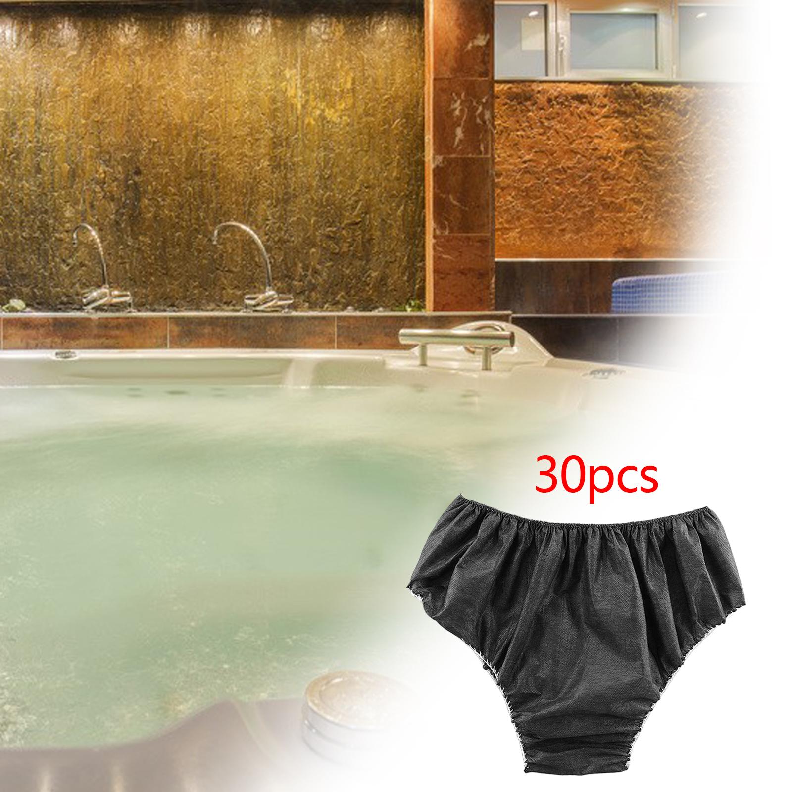30x Disposable Panties Breathable Adjustable for SPA Women Men Black