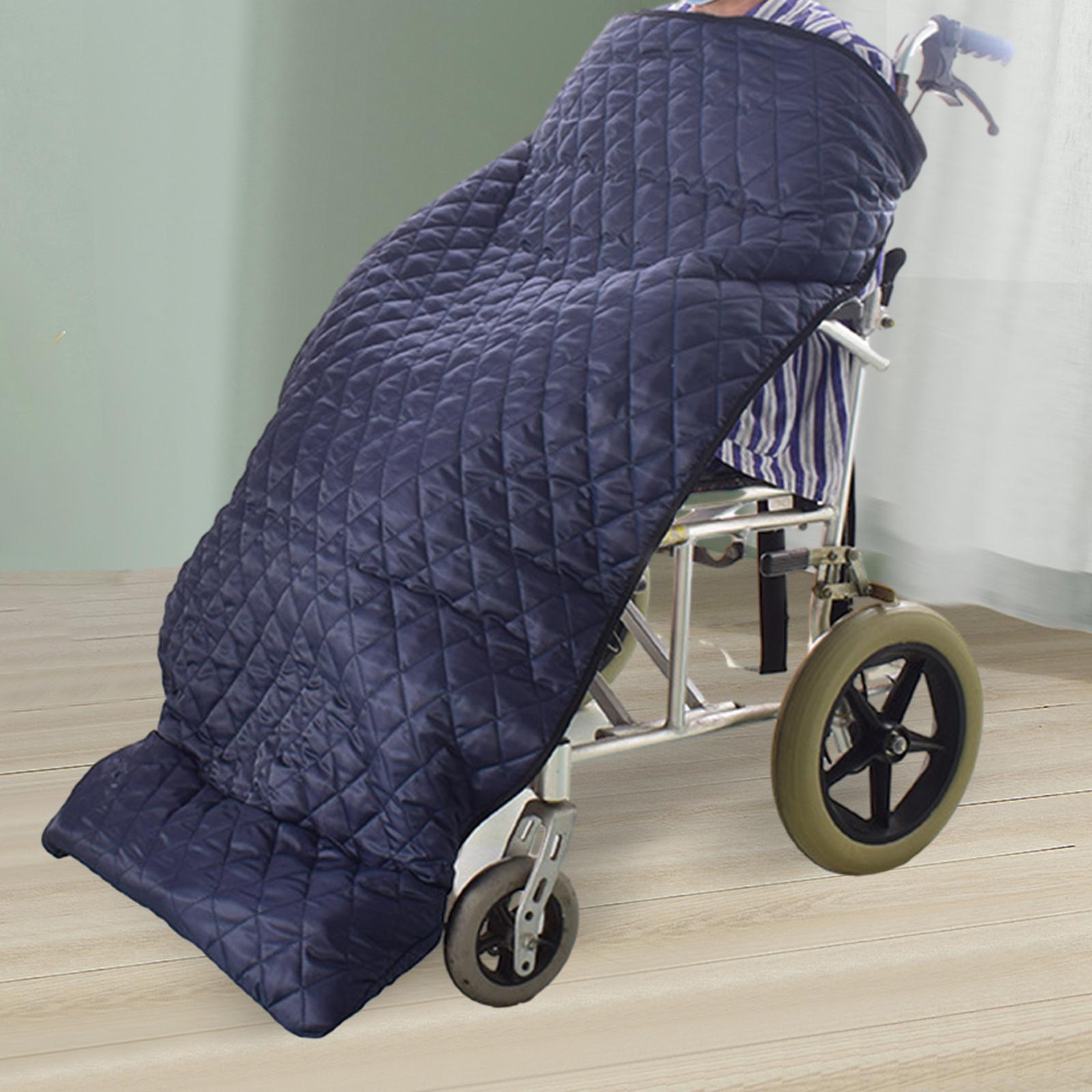 Wheelchair Blanket Thicken Outdoor Portable Universal Wheelchair Warm Covers blue