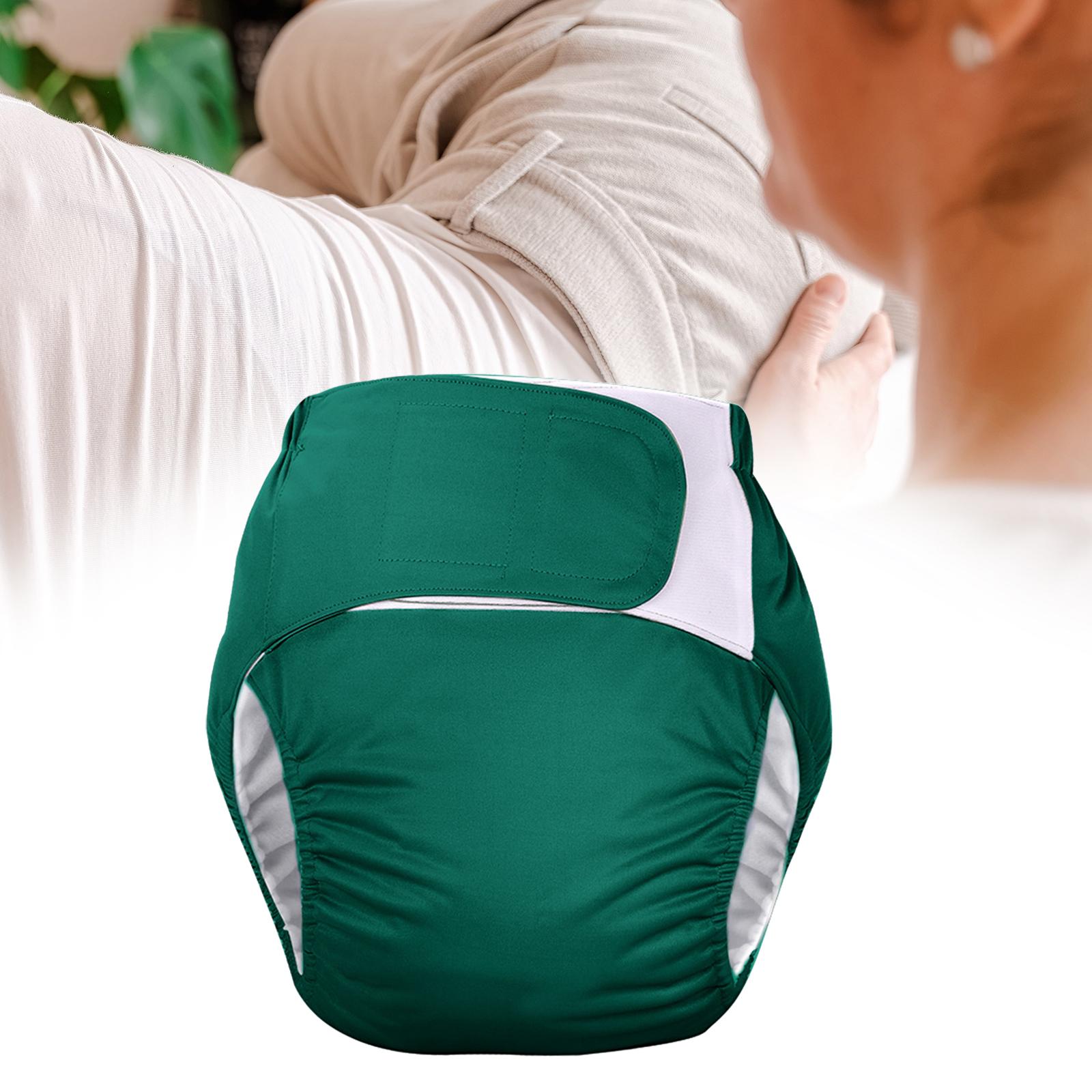 Adult Cloth Diaper Washable Nappy Cover Protective Underwear Leak Protection Green