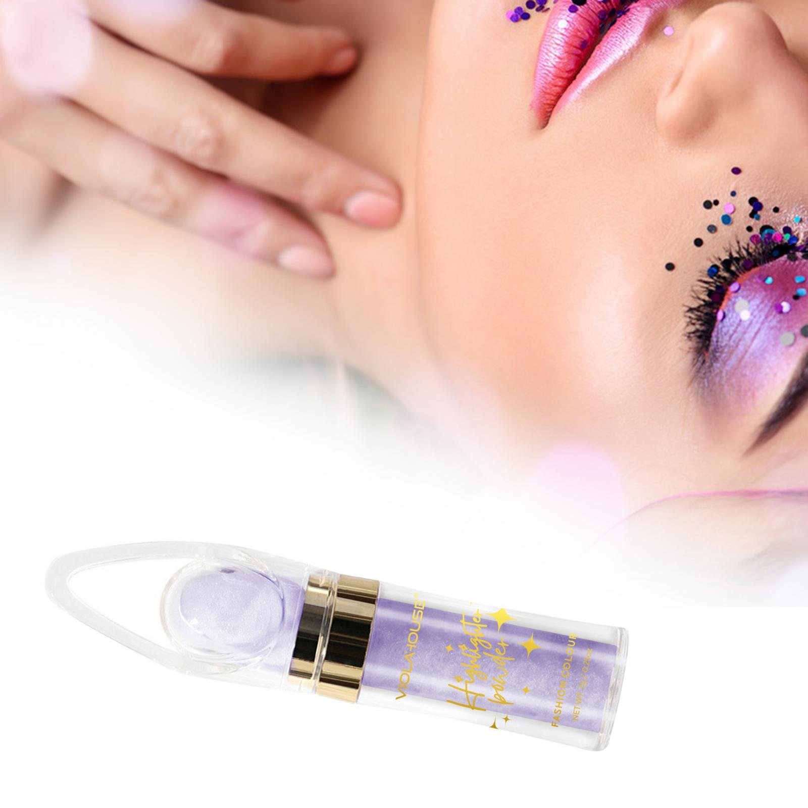Highlight Stick Patting Powder Body Glitter for Club Festivals Night Parties violet