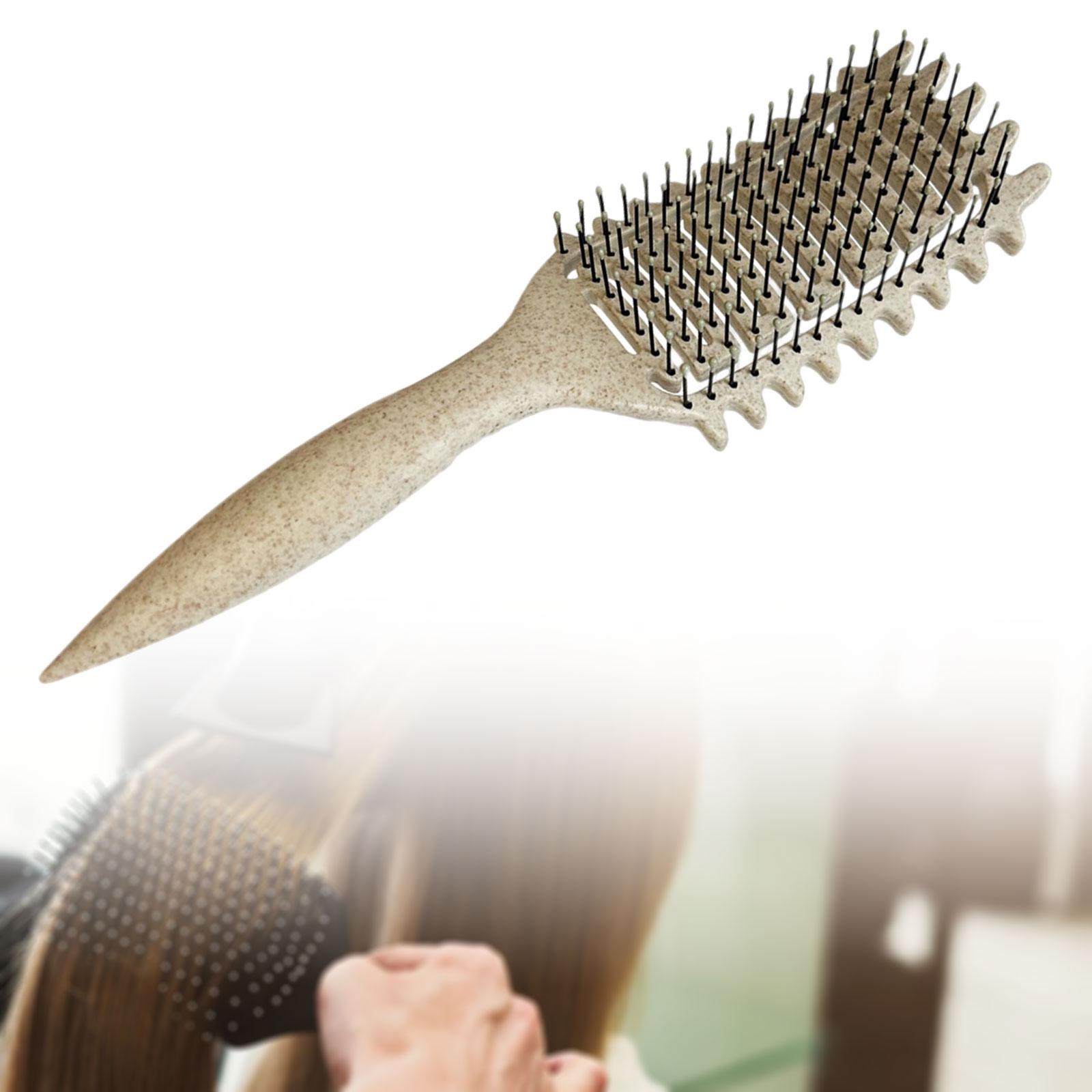 Bristle Curl Brush Shaping Bristle Curl Defining Brush for Gifts Women Salon Beige