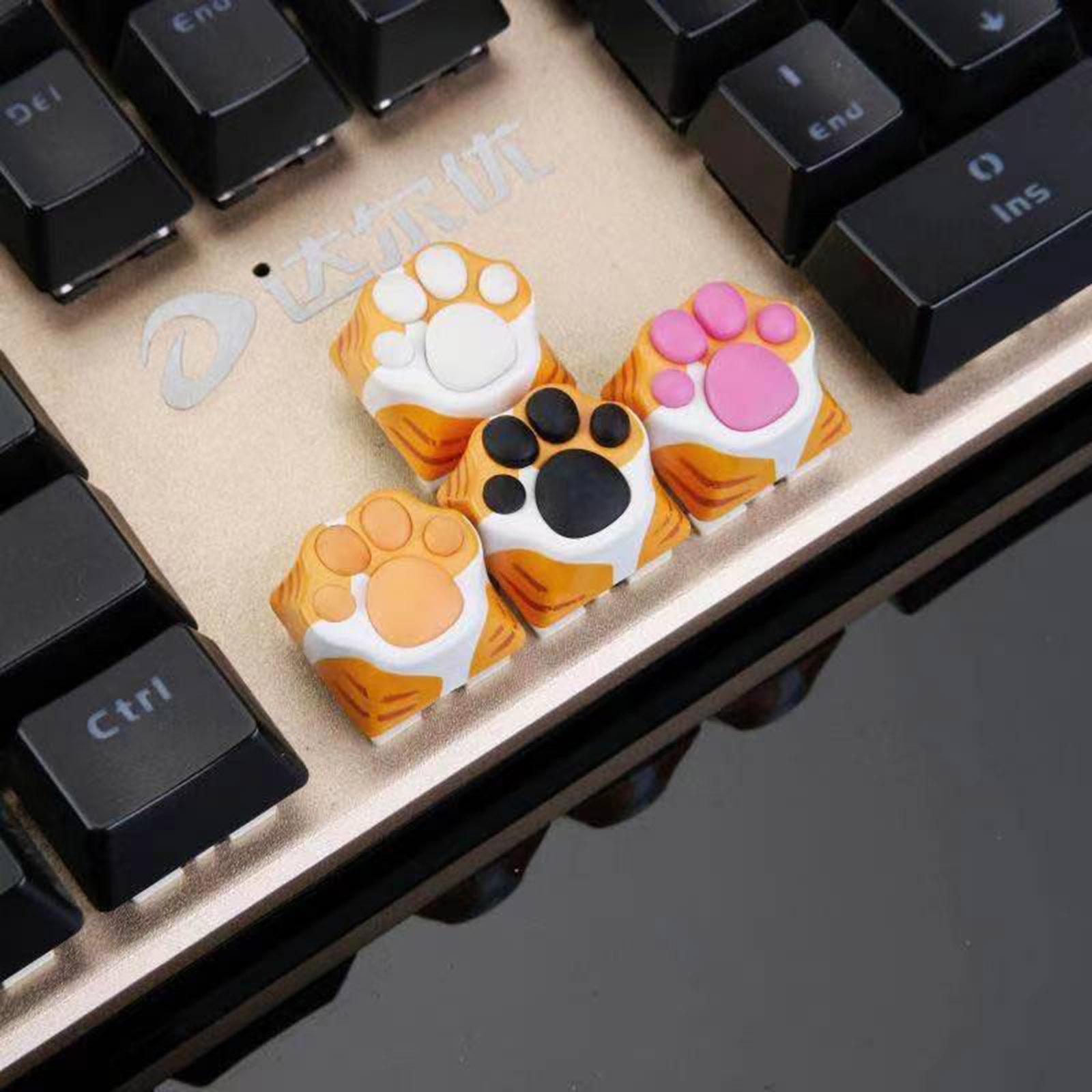 Metal Keycaps for Keyset Keyboard Cute Creative Gaming White Yellow Pink