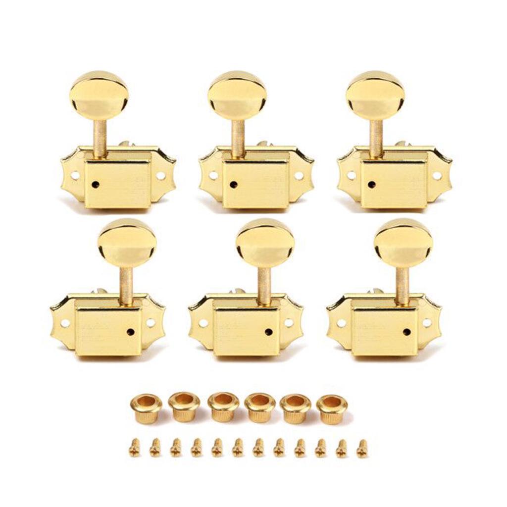 6pcs 3R3L Sealed Guitar Tuning Pegs Tuners Machine Heads Guitar Parts Gold