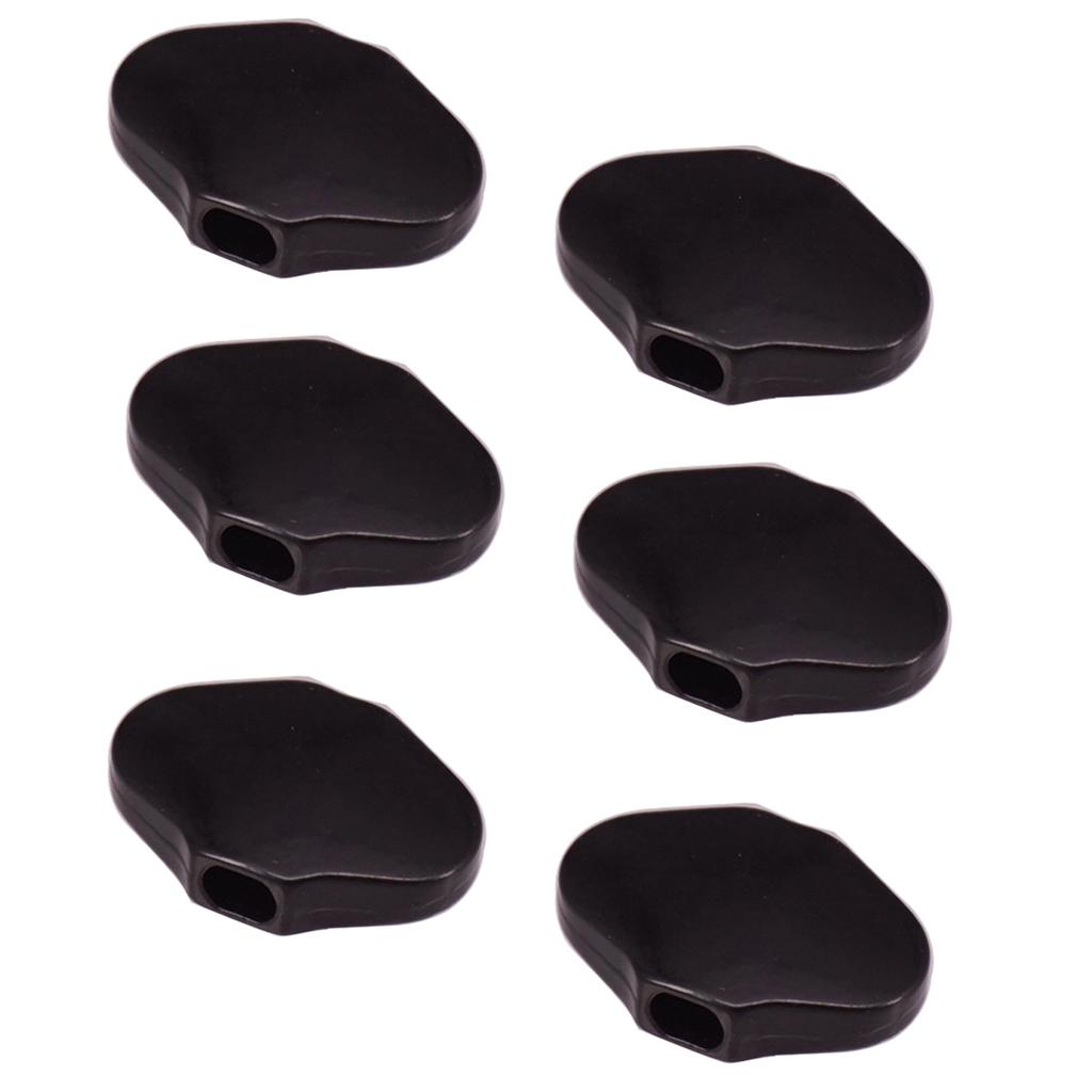 6pcs Electric Guitar Tuning Peg Buttons Tuners Machine Heads Knob Part Black