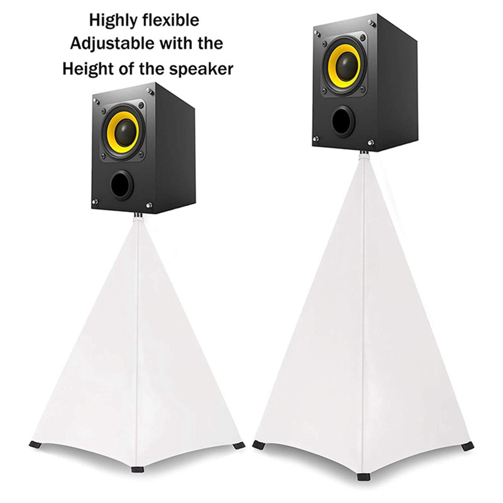 2 pieces Speaker Stand Cover Height Flexible Double Sided Events Banquets