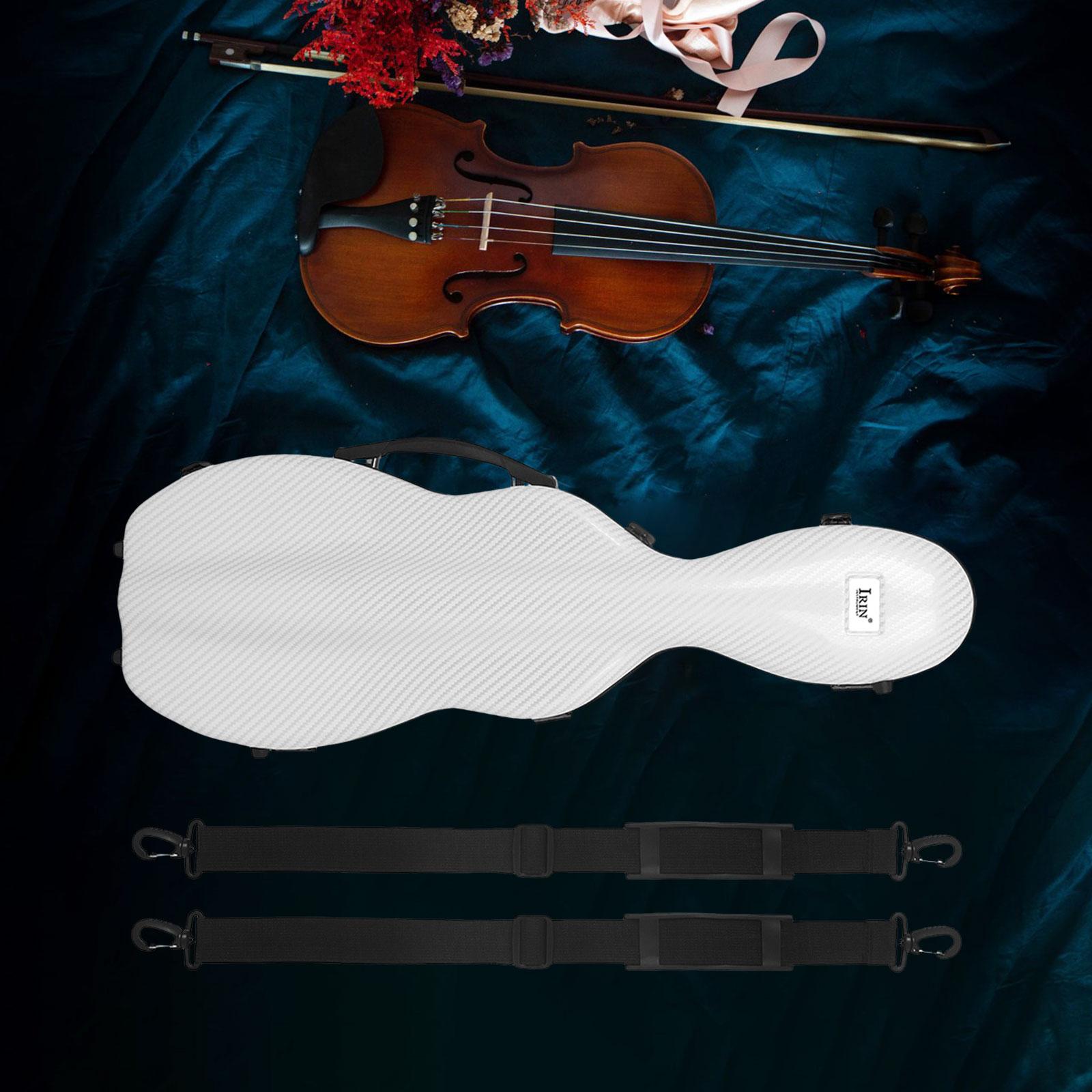 4/4 Violin Case Protective Violin Storage Box for Violin Lovers Players Gift white stripes