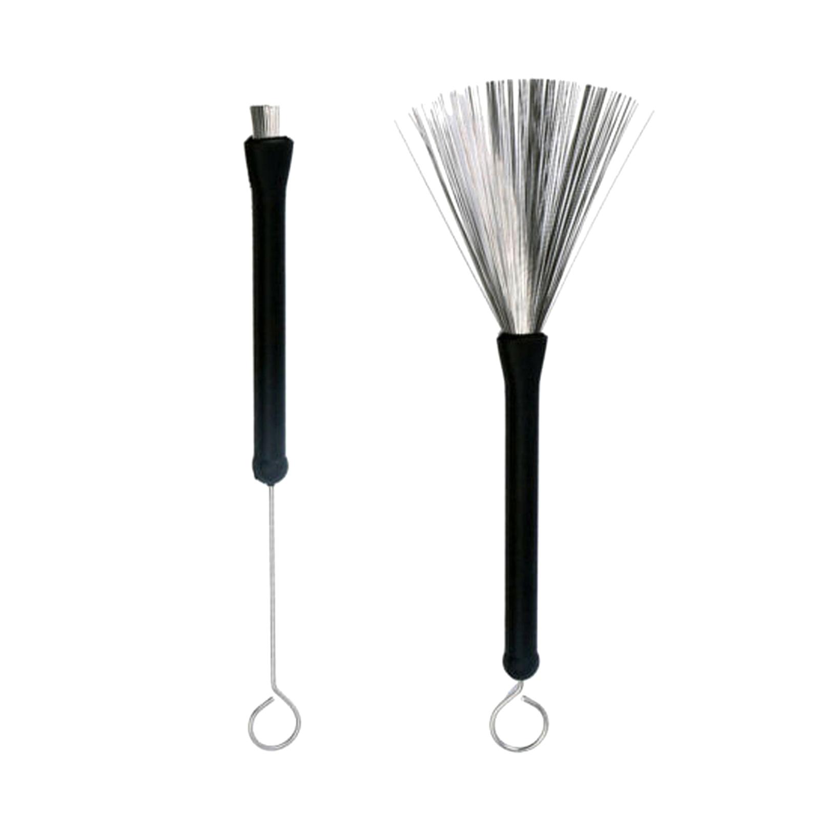 2Pcs Retractable Drum Wire Brushes Drum Brushes for Folk Beginner Practicing