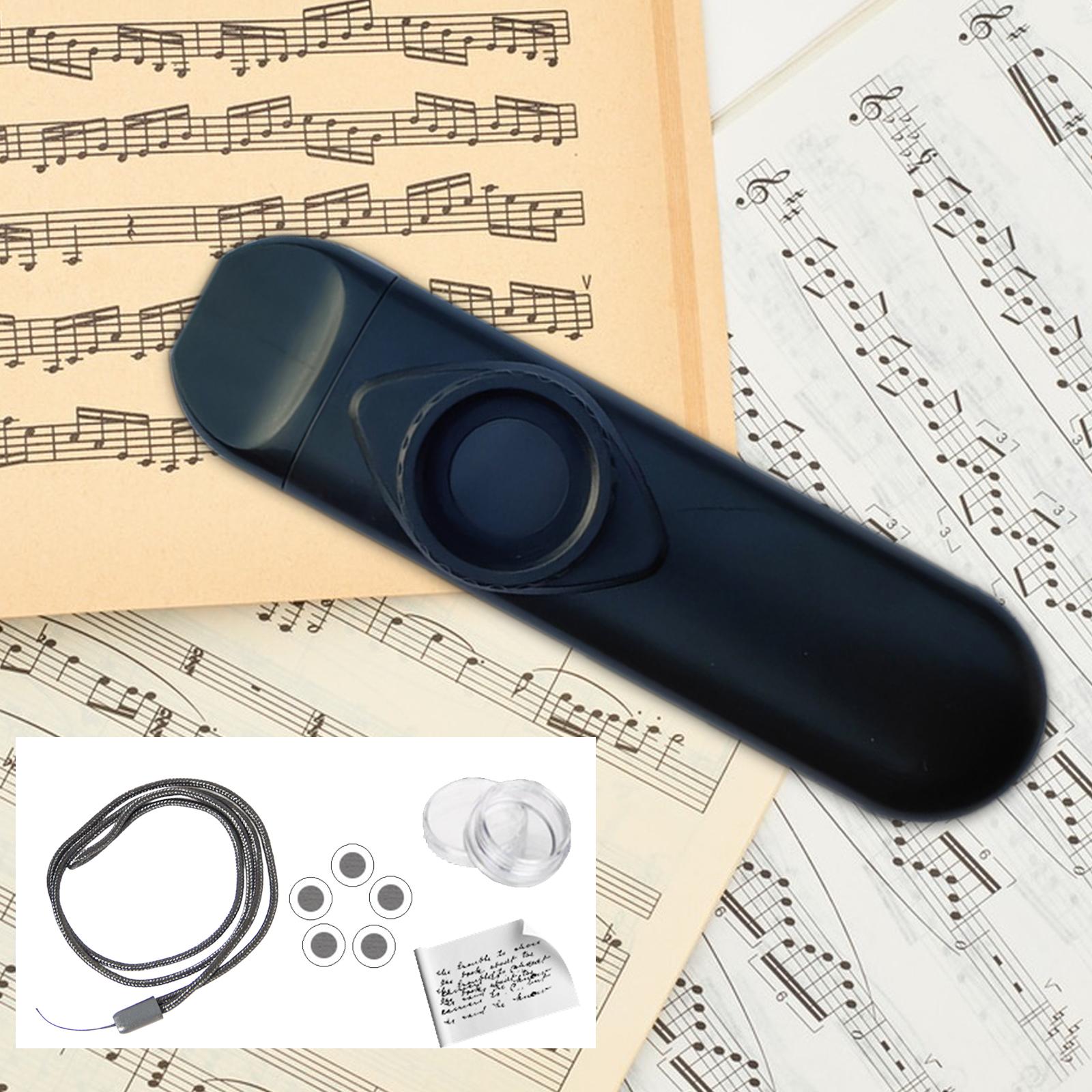 Kids Kazoo Portable Professional Music Accompaniment Easy to Learn Harmonica Black