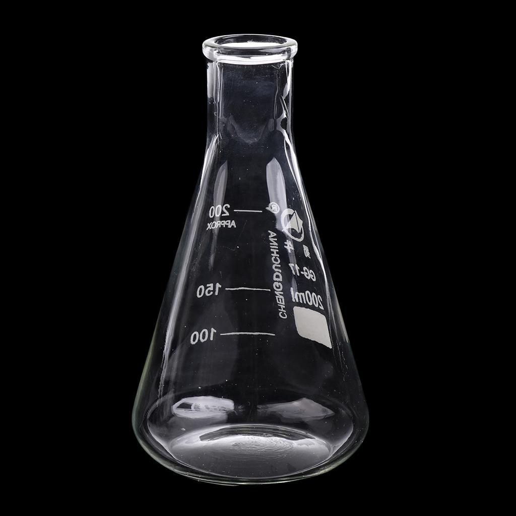 Lab Chemistry Glass Conical Erlenmeyer Flasks Glassware Instrument 50ml