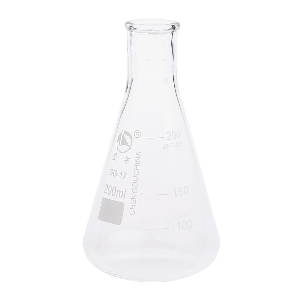 Conical Flask 50 100 150 200 250ml Erlenmeyer Laboratory ...