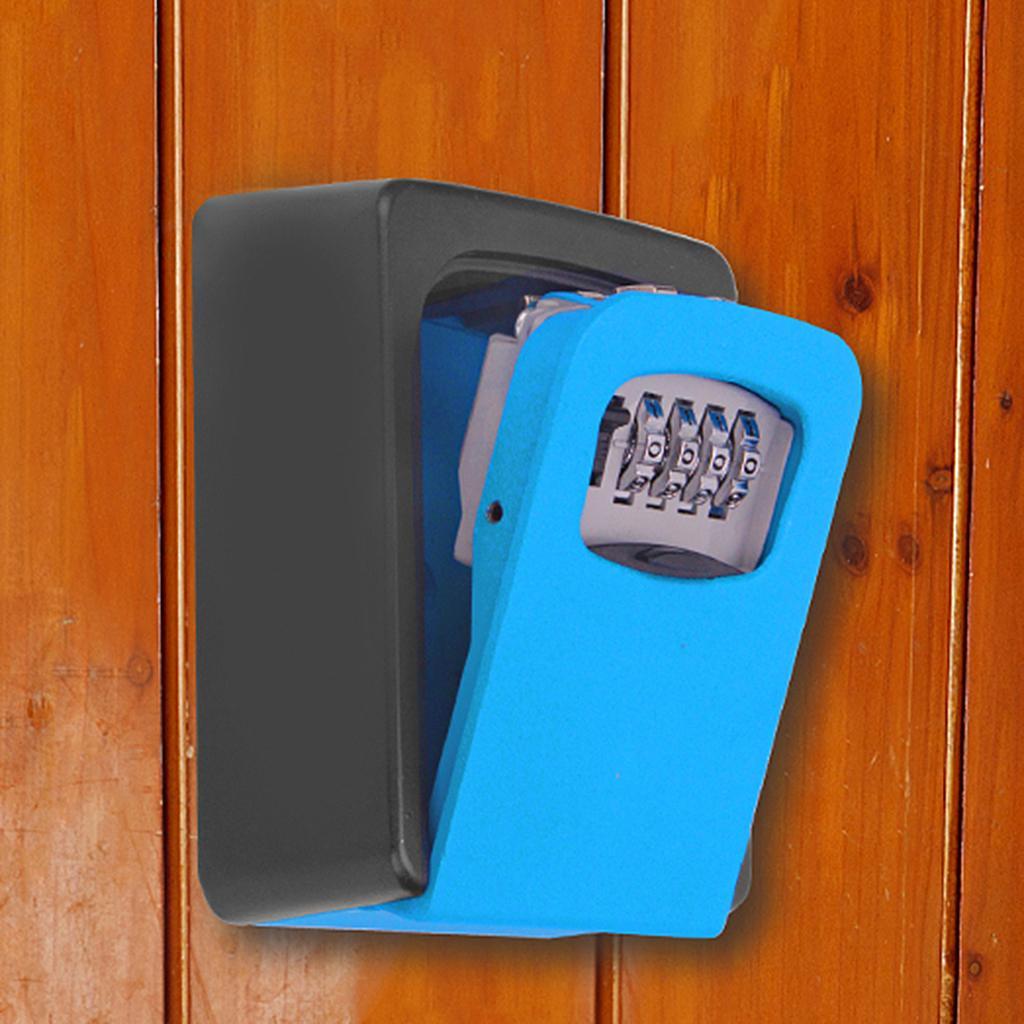 New Wall Mount Key Box & 4 Digit Combination Home Security Lock Safe ...