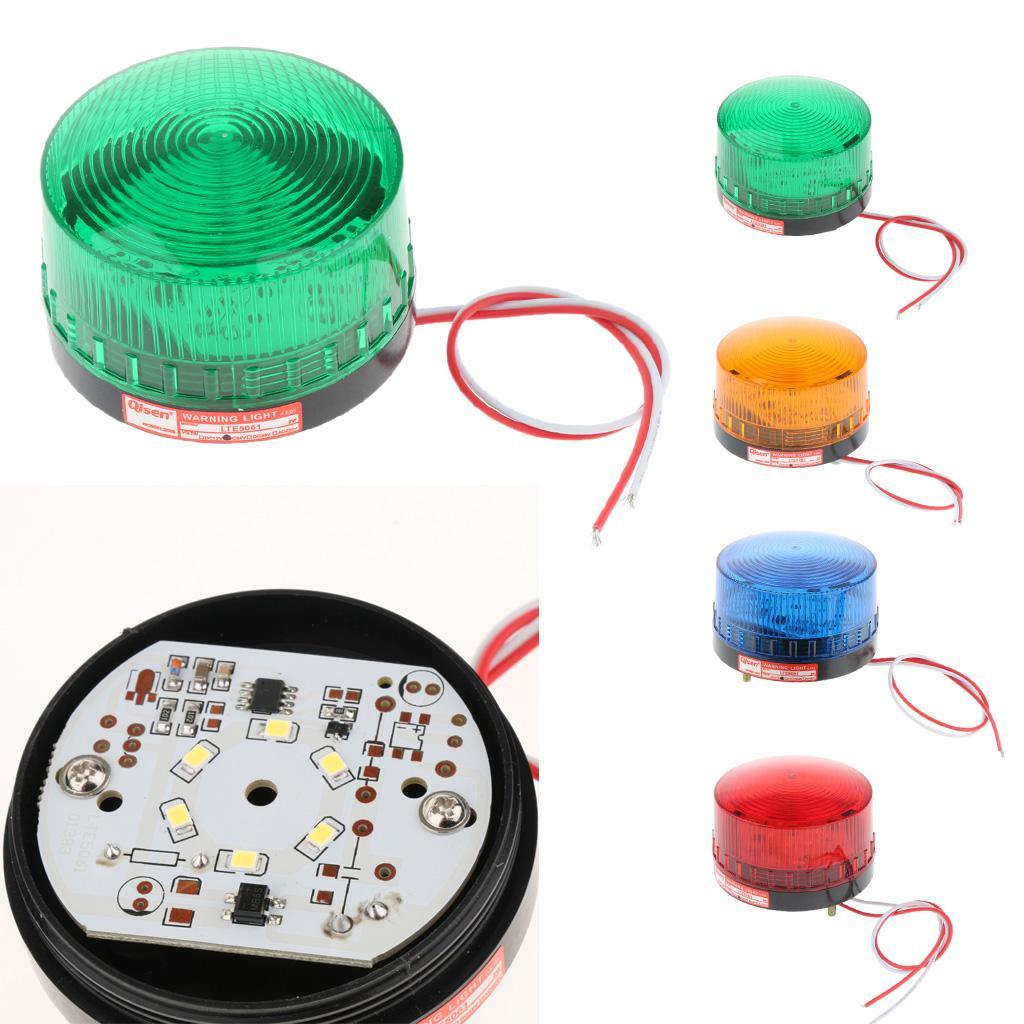 24V Always On Warning Light Round Signal Beacon Lamp Red