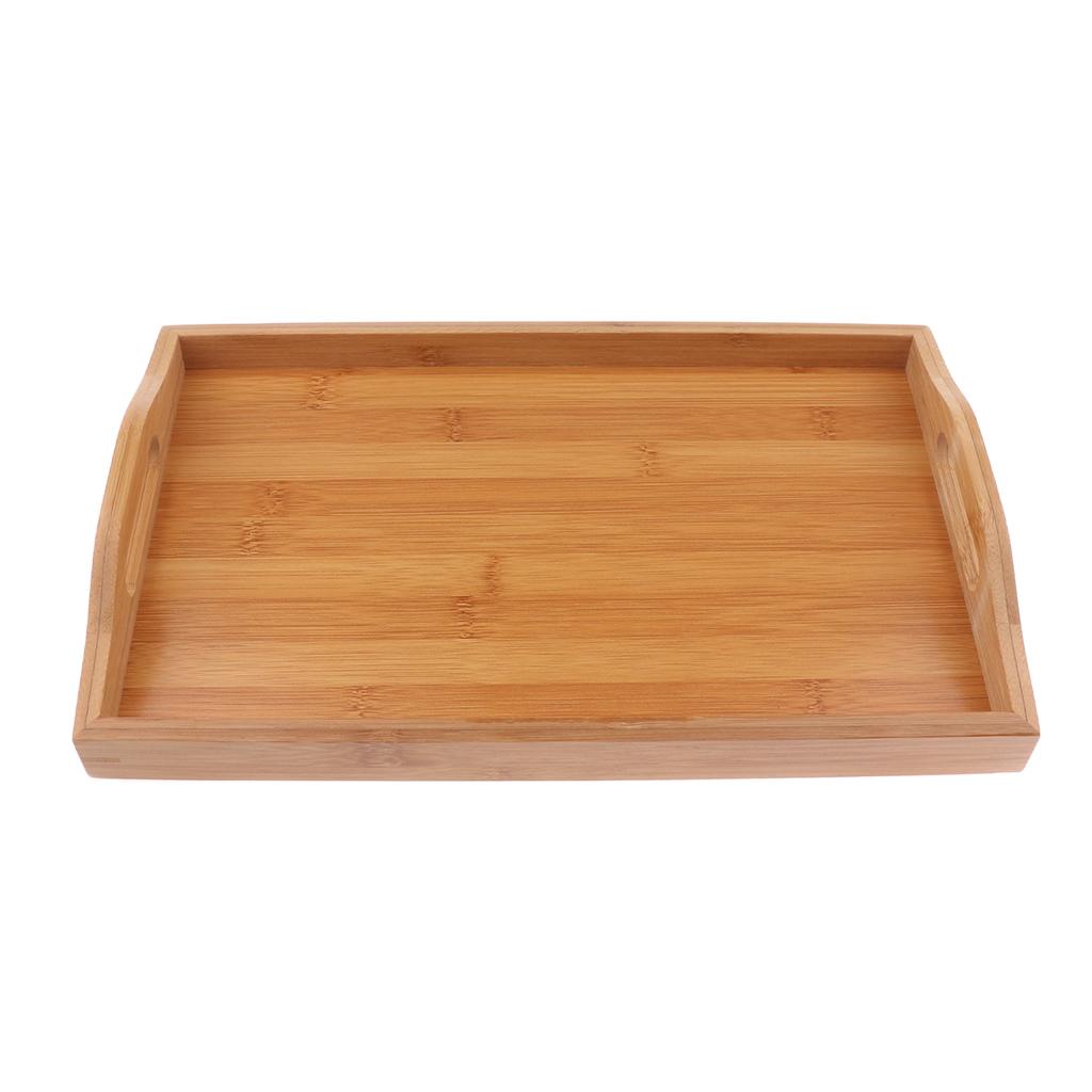 Wood Serving Tray Wooden Plate Tea Food Server Dishes Water Drink Platter 