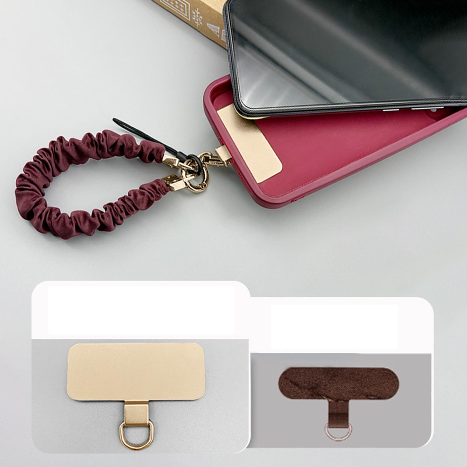 Phone Chain Wristlet Fashion Ornament Phone Lanyard for Walking Travel Black