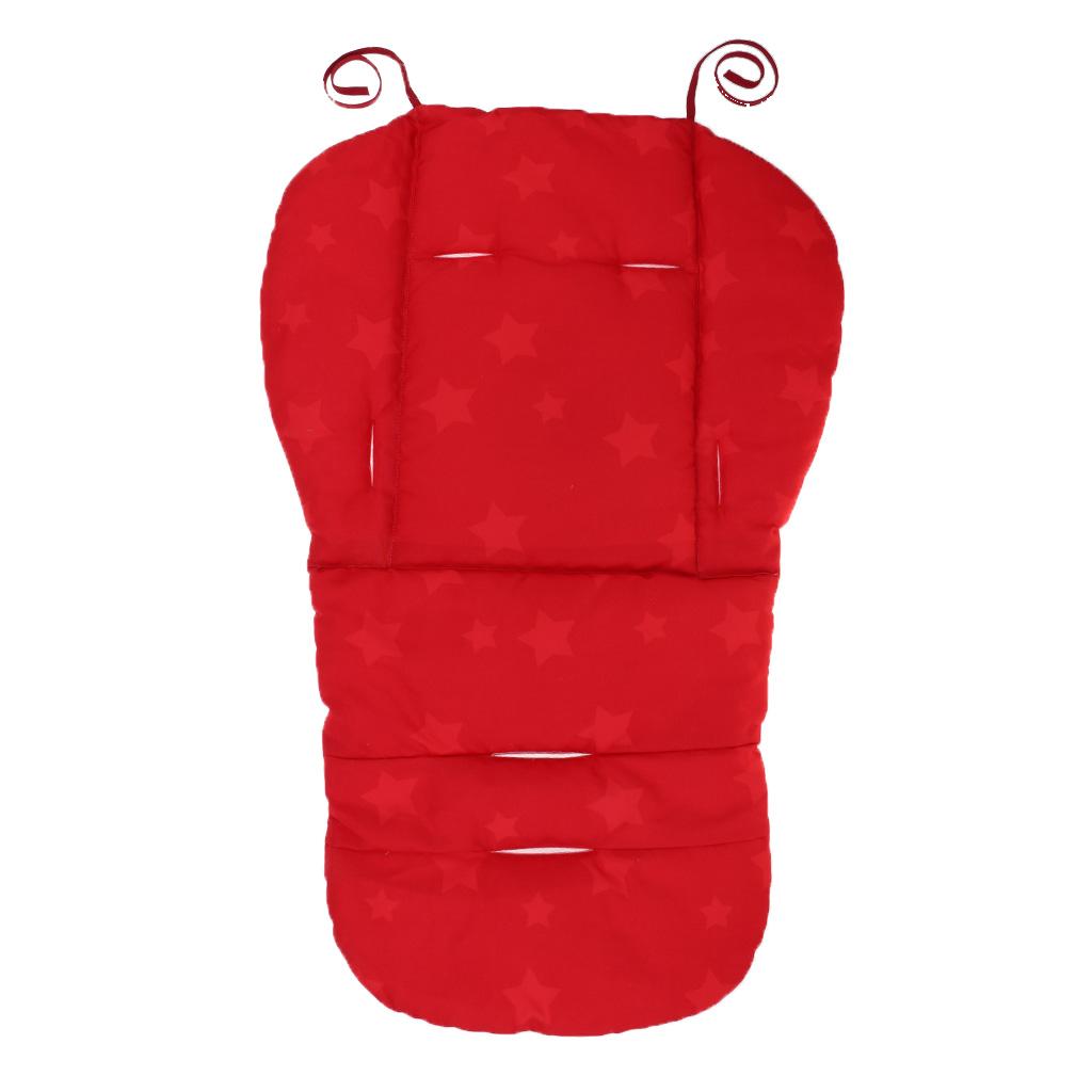 Baby Thick Stroller Pram Pushchair Mat Seat Cushion Pad Liner Cover Red