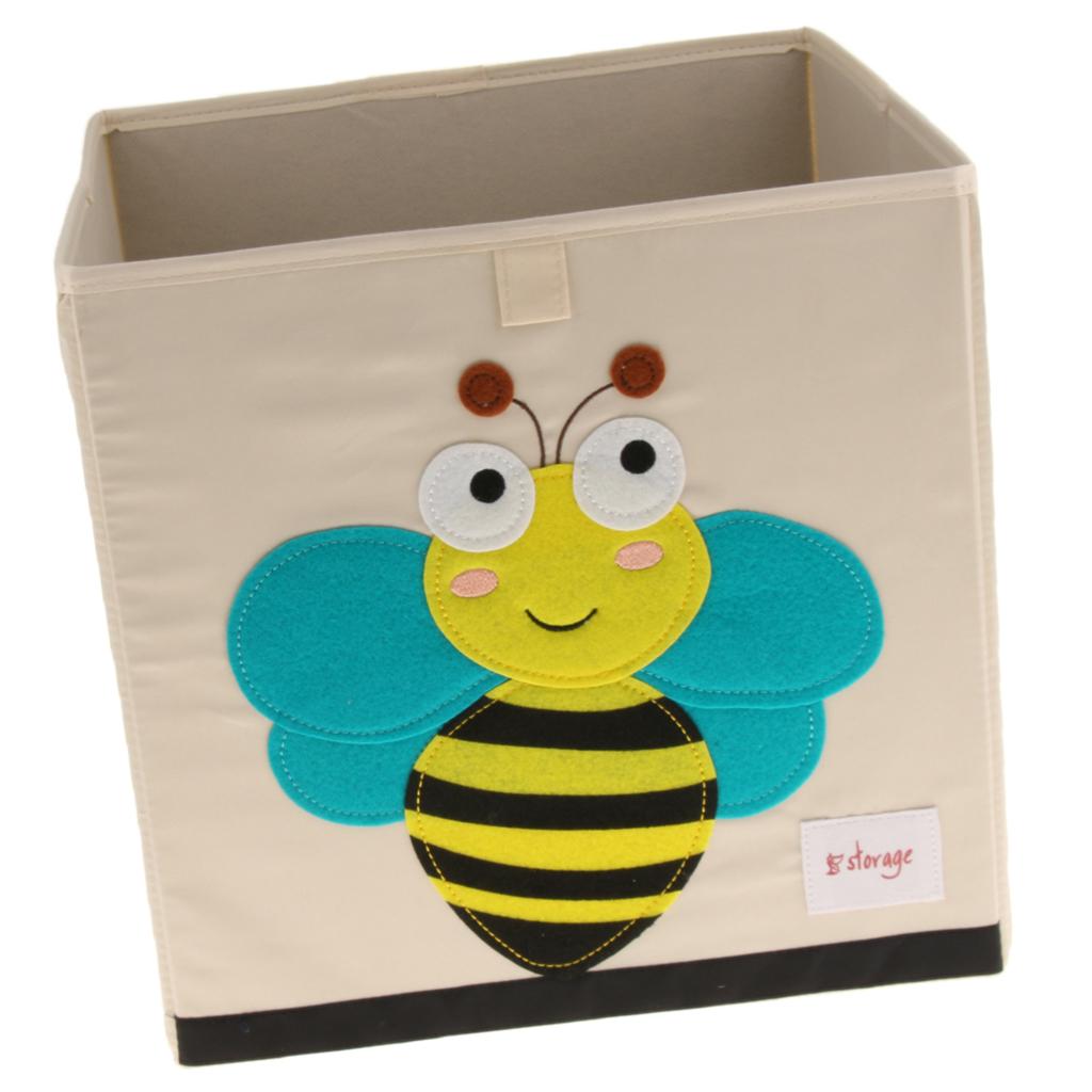 Folding Storage Box Basket Kids Clothes Toy Book Organizer  Bee