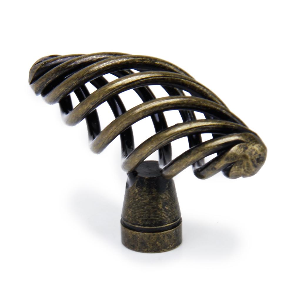 Twist Bird Cage Spiral Pull Handle Dresser Drawer Door Knobs