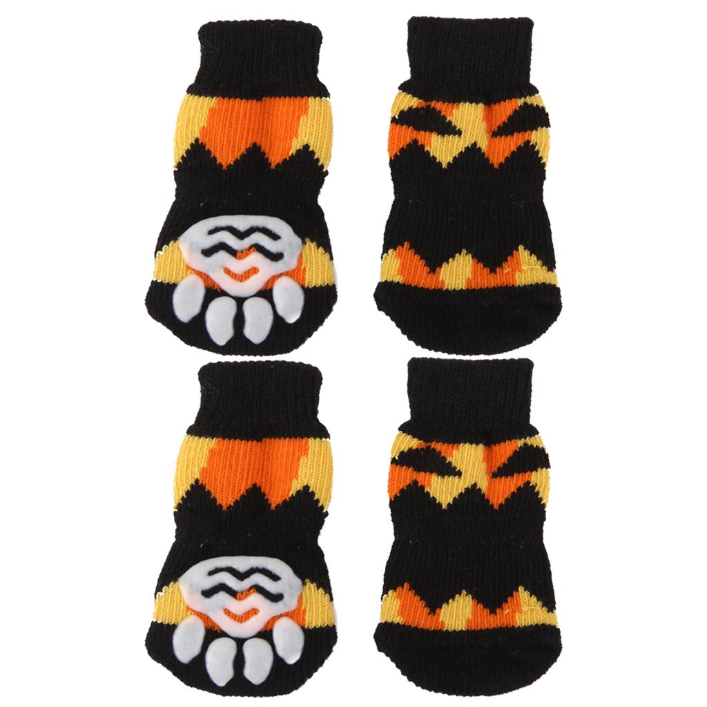 4pcs Hundesocken Pfotenschutz AntiRutsch Socken Rutschsocken