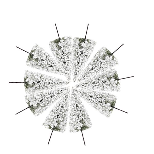 16x10pcs White Scenery Landscape Model Cedar Trees 10cm