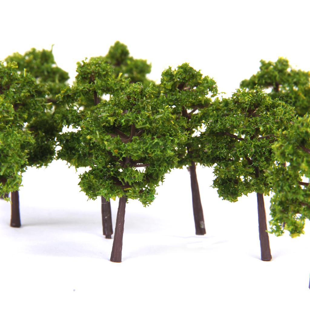 120pcs Model Train Layout 1:250 Trees Scale Green Trees 50mm