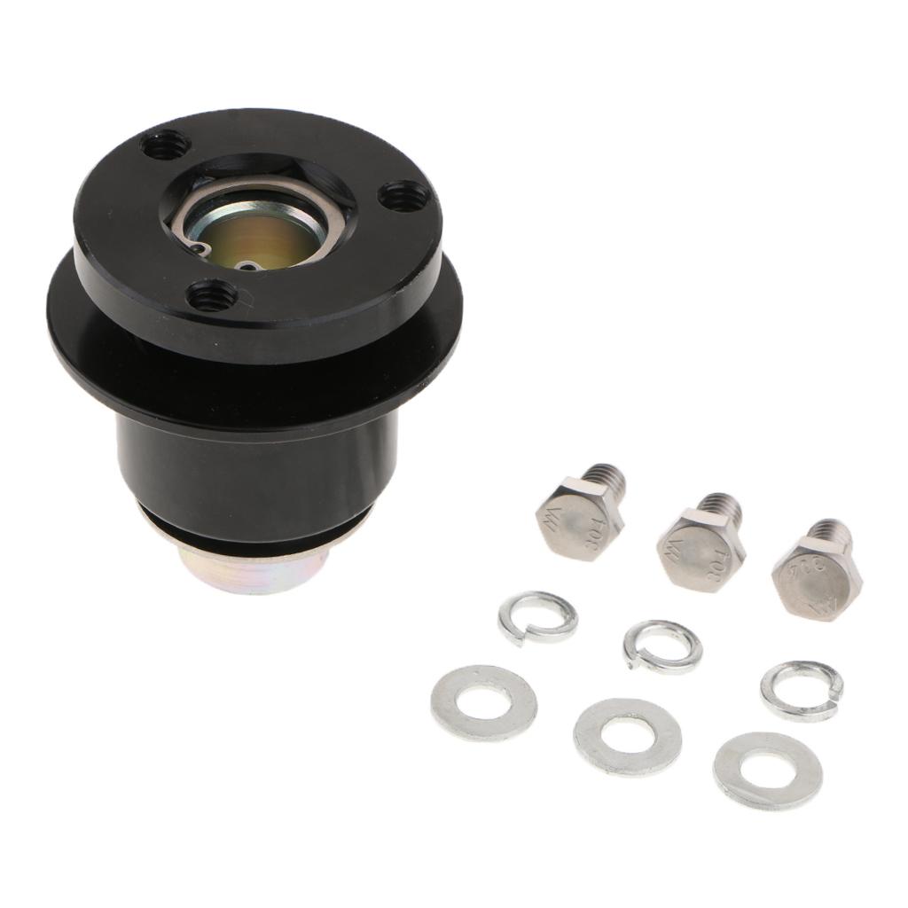 Steering Wheel Quick Release Hub Racing Adapter Snap Off Kit Black