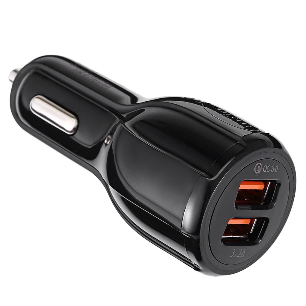 Car Multi-function USB Charger Multi Socket Lighter Cigarette Black