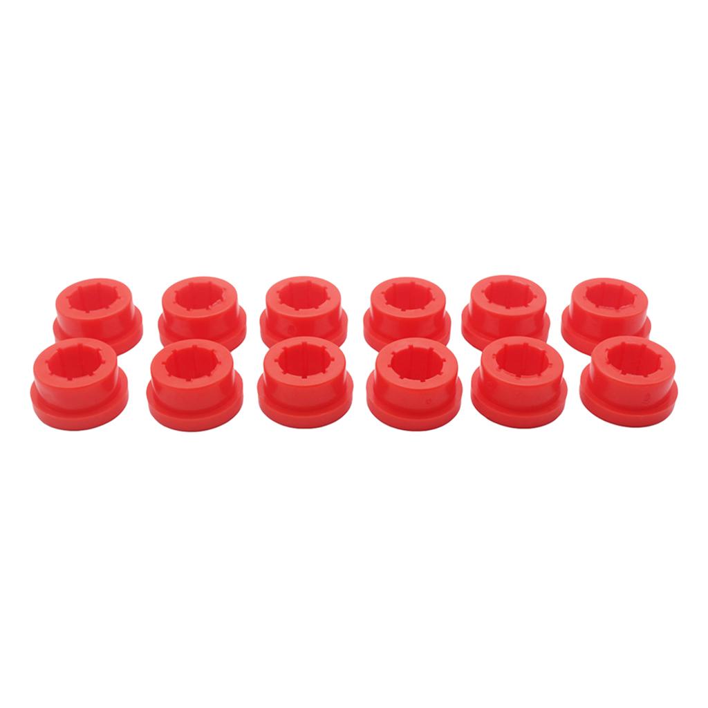 12pcs Racing Lower Control Arm Rear Camber Kit Replacement Bushings Red