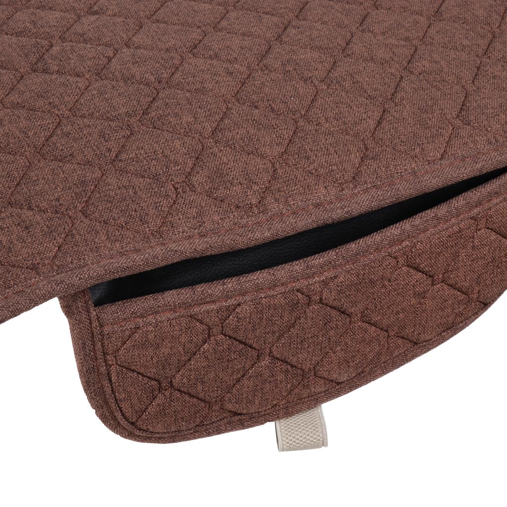 Breathable Flax Bamboo Car Seat Cover Pad Mat Chair Cushion Coffee