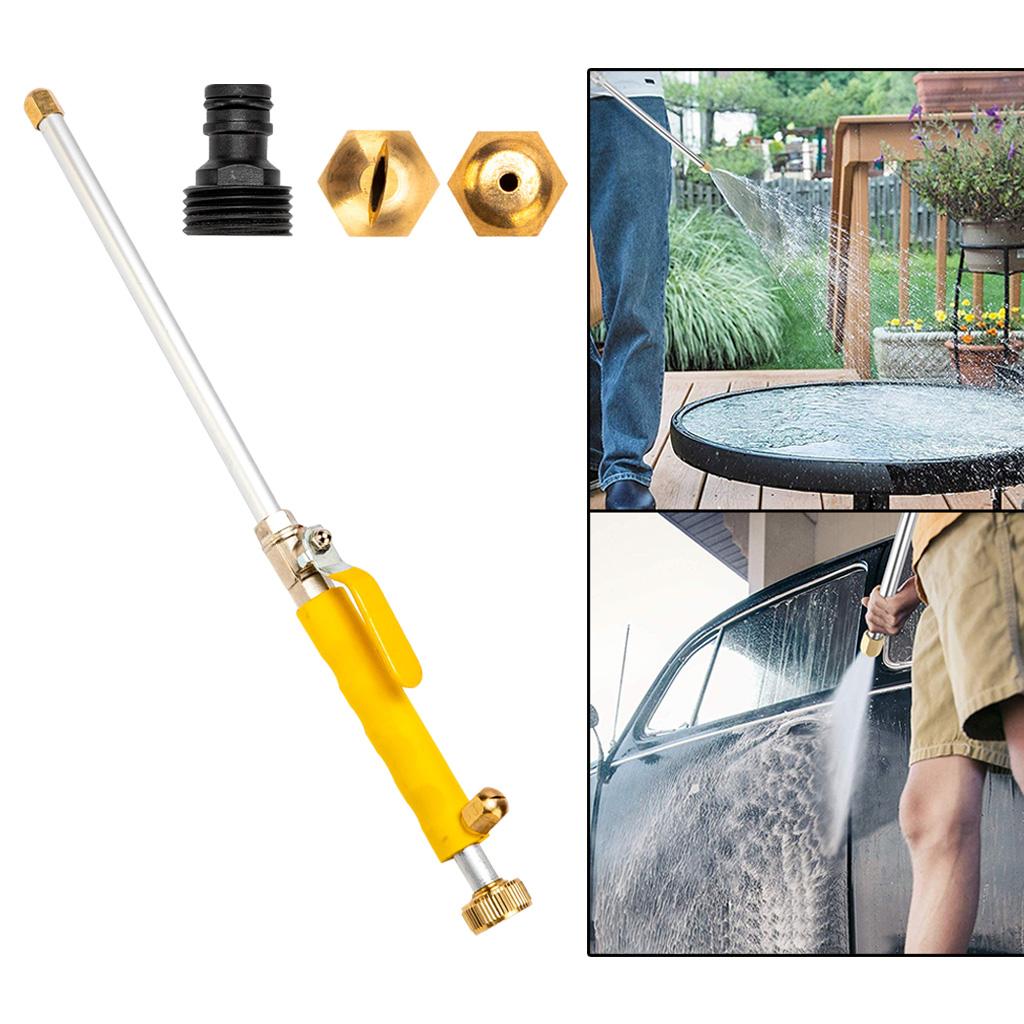 High Pressure Power Water Hose Pipe Nozzle Pets Car Washer Spray Gun Yellow