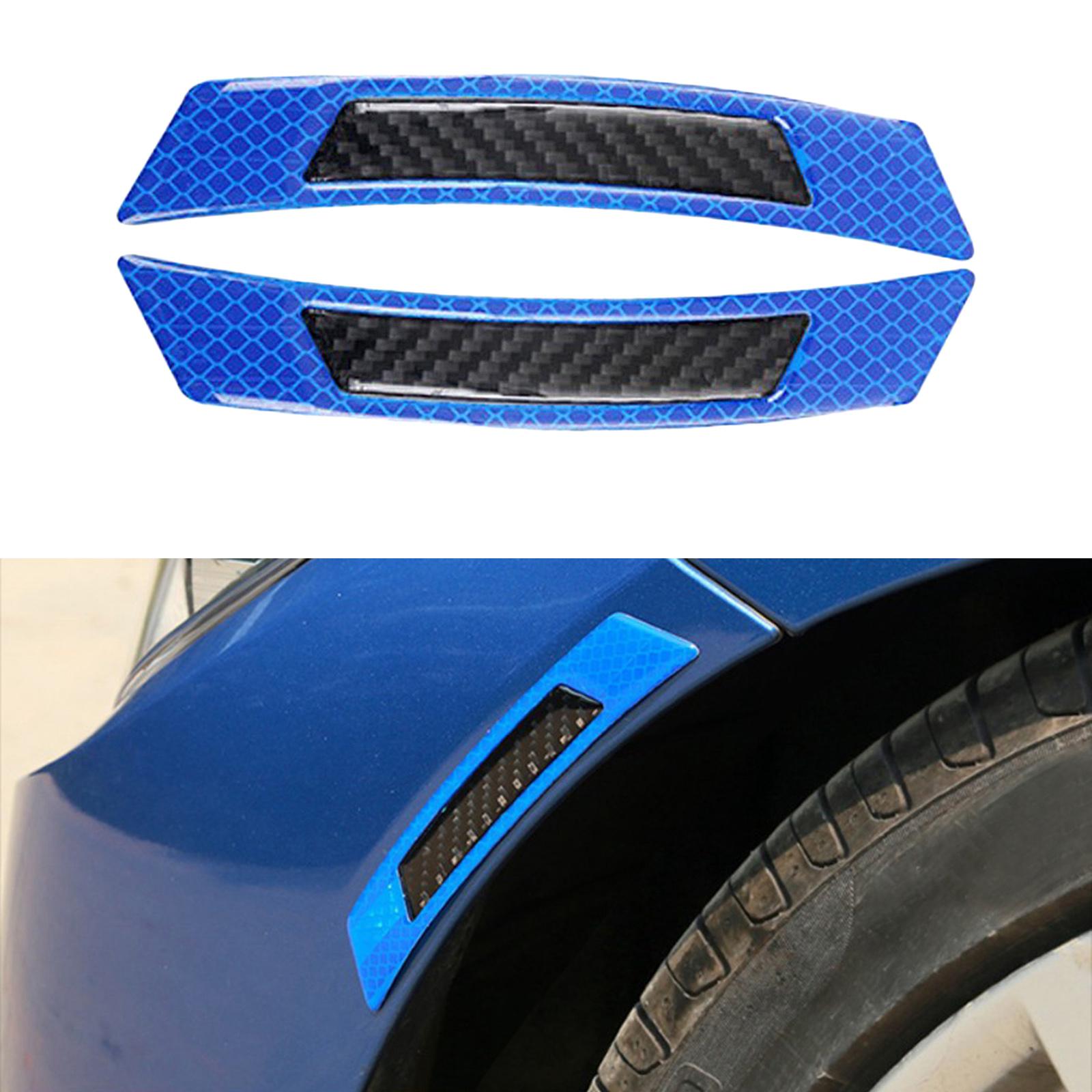 Alarm Decal Warning Tape Car Reflective Strips Door Sticker Blue Black