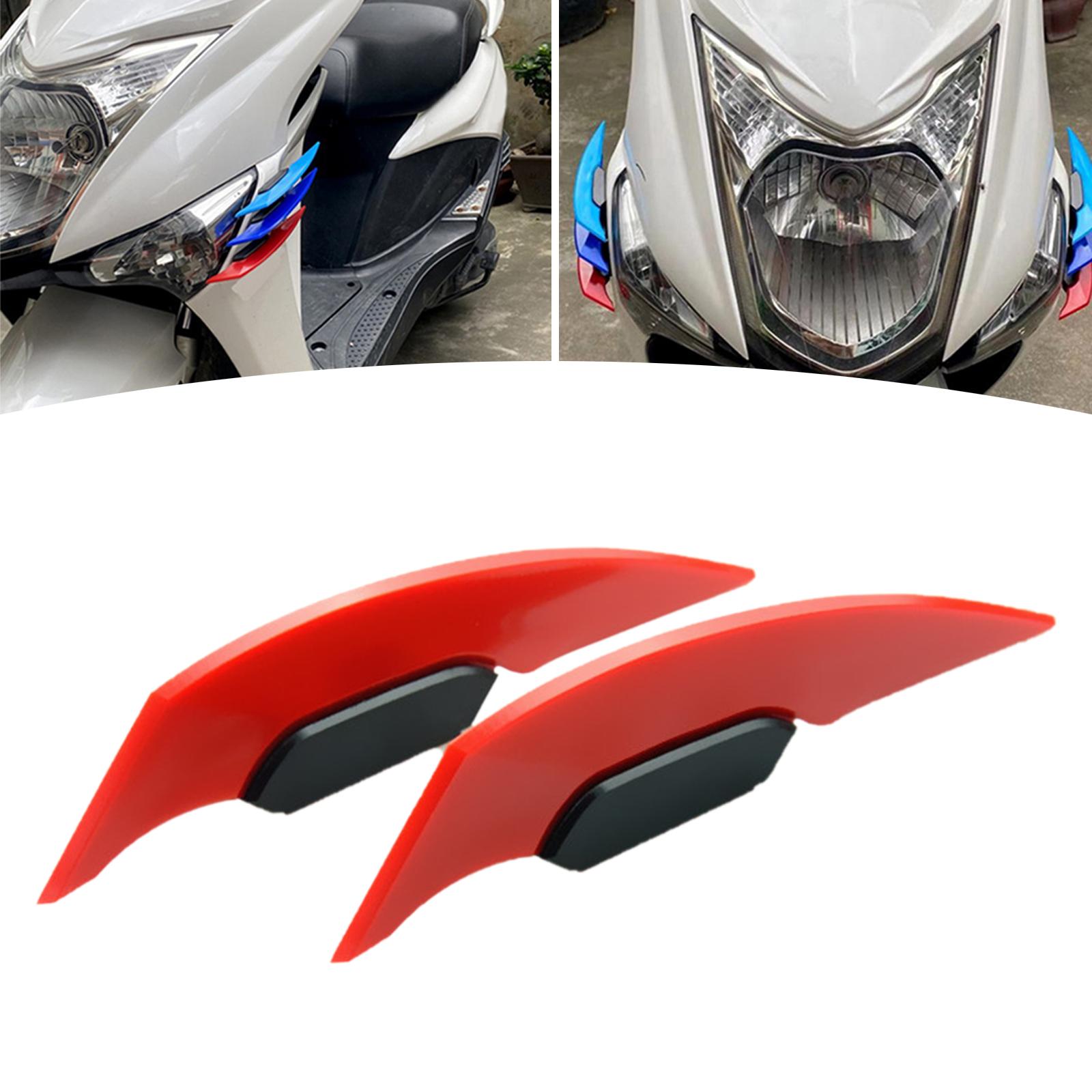 Motorcycle Winglet Aerodynamic Spoiler Wing Fit for Electric Motorcycles Red