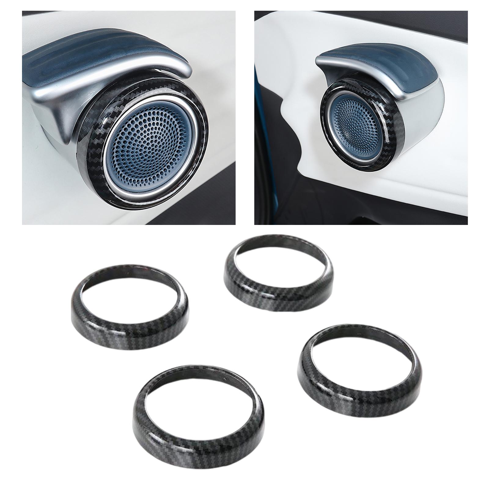 4Pcs Door Speaker Rings Stickers Decorations for Byd Atto 3 Yuan Plus