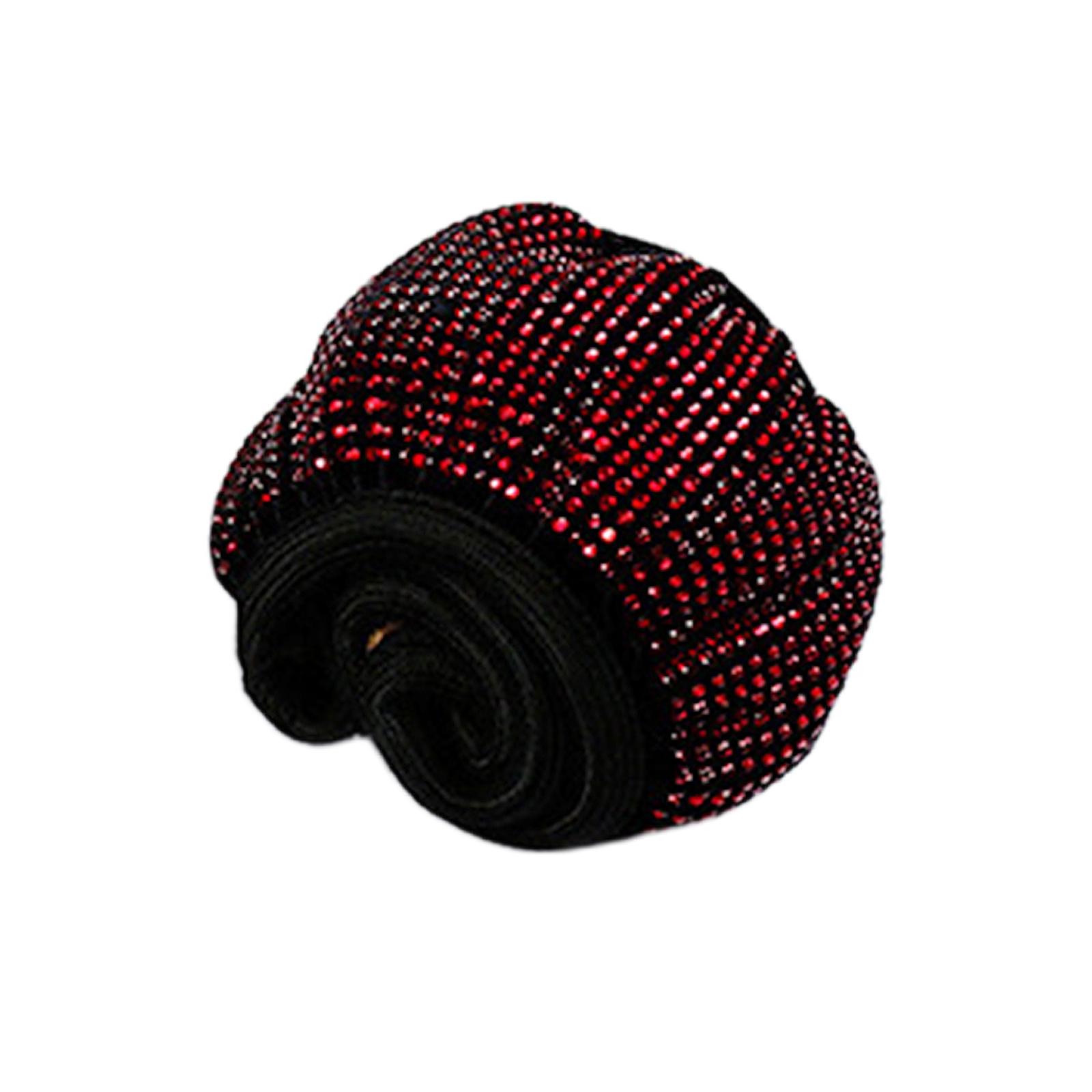 Glittering Steering Wheel Cover Velvet for Suvs Replacement Accessories Red